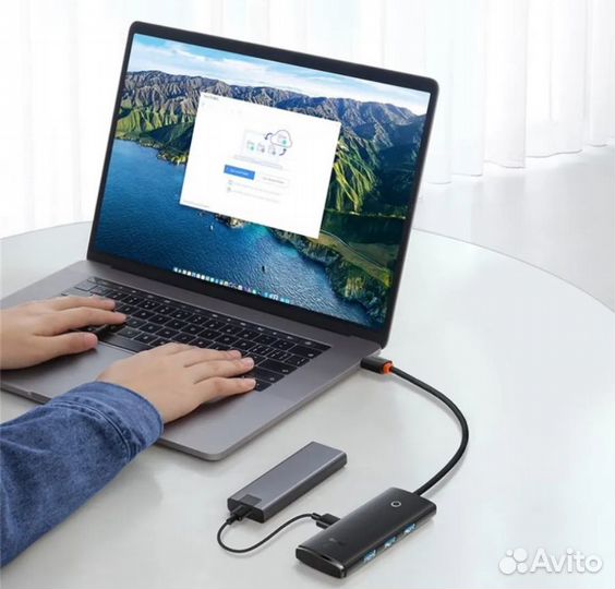 Хаб Baseus Lite Series 4-Port Type-C HUB Adapter