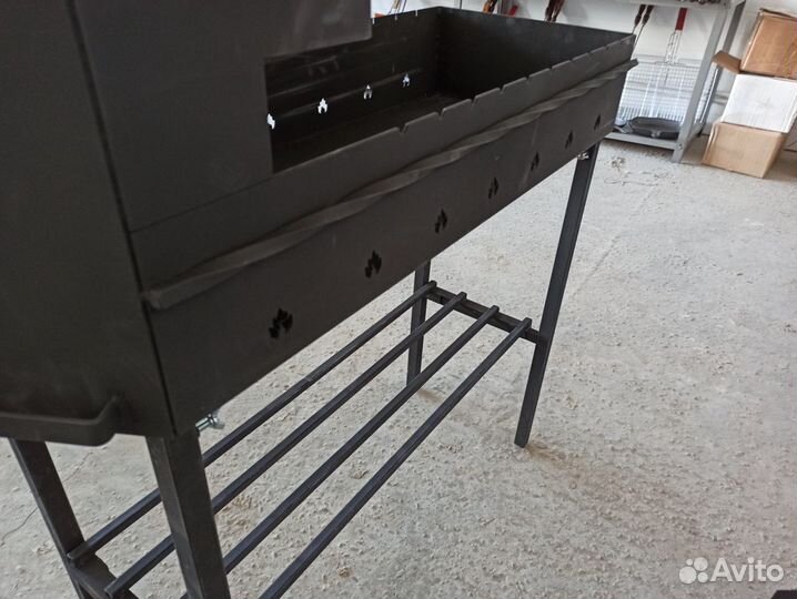 Мангал с печью под казан