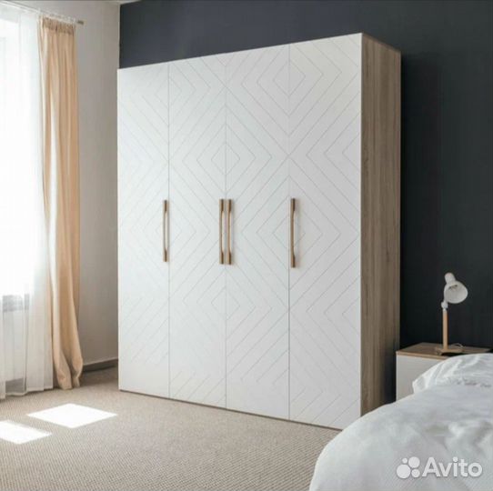 Шкаф четырехстворчатый Копенгаген дуб самдал