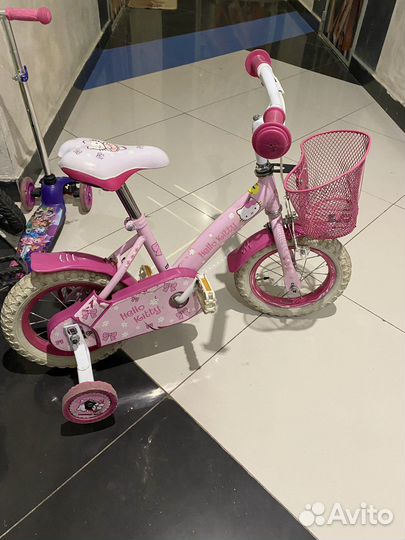 Велосипед розовый для 4-6 лет