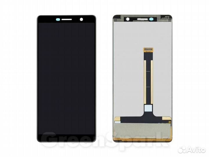 Дисплей для Nokia 7 Plus +тач черный copy