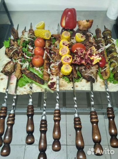Шашлык из домашнего мяса, кафе чб