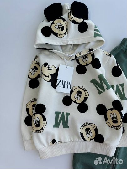 Костюм спортивный для мальчиков с начесом 90-130