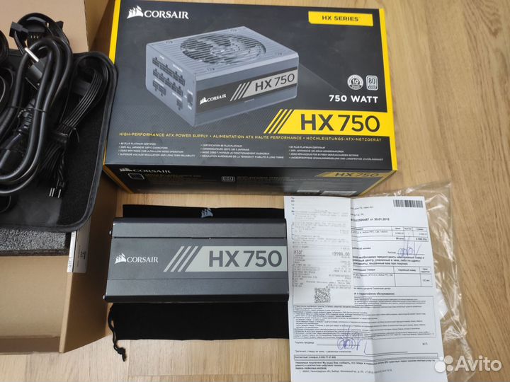 Блок питания Corsair HX750 Platinum (на гарантии)