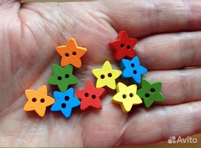 Пуговки дерево разные