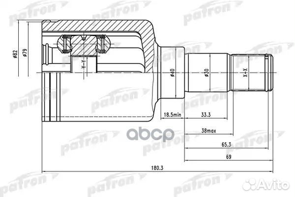 ШРУС внутренний левый 26x40x24 ford transit CON