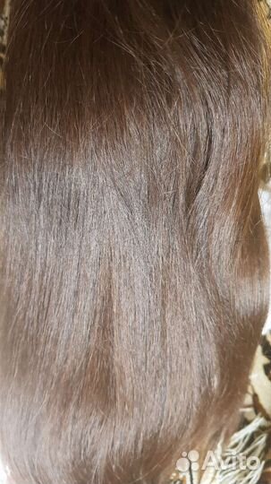 Волосы неокрашенные - цвет шоколад, 51 см, 60 гр