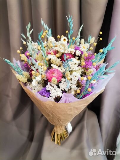 Букеты из сухоцветов, цветы