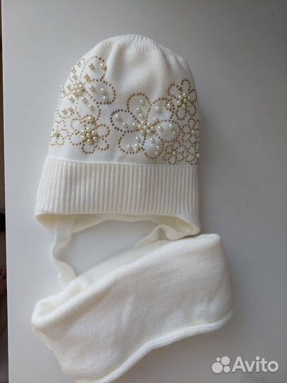 Комплект шапка и снуд р.44-46