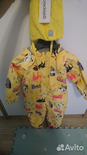 Комбинезон ветровочный crockid 86-92 и шапочка