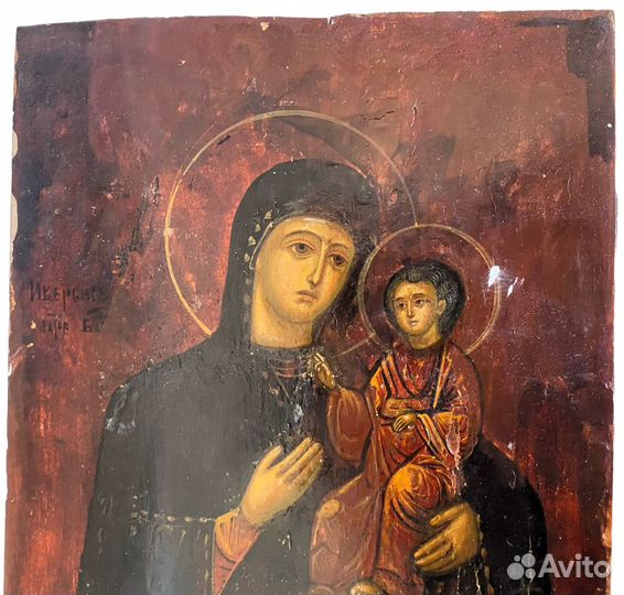 Икона Иверская богородица - Вратарница 19 век