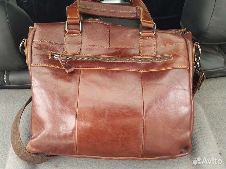 Сумка мужская натуральная кожа бу