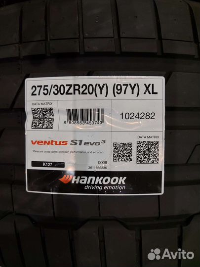 Hankook Ventus S1 Evo 3 K127 245/35 R20 и 275/30 R20