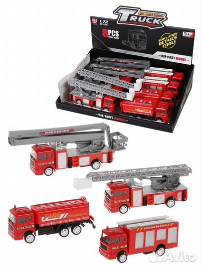 Машина металлическая, инерционная, дисплей, в ассо