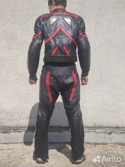 Мотокомбинезон 54 р раздельный, нат кожа