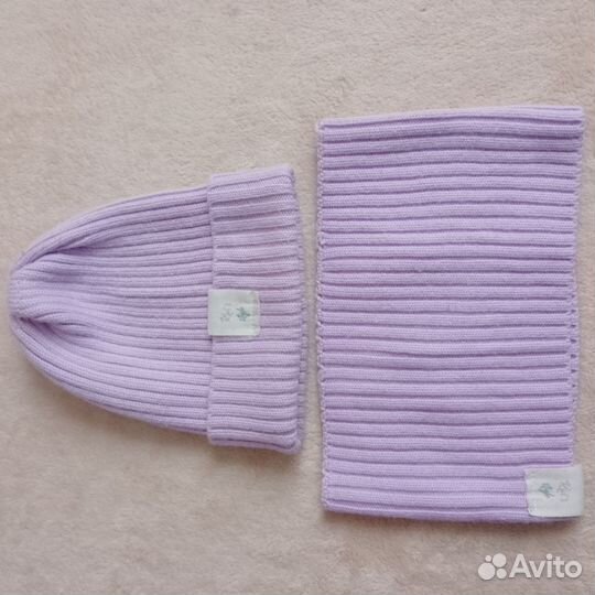 Шапка со снудом детская