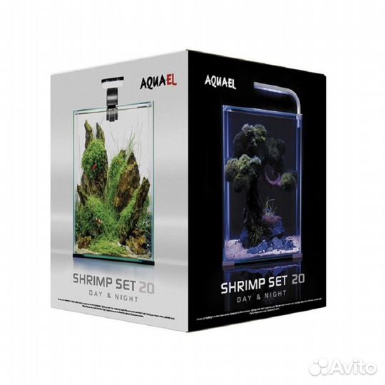 Aquael Аквариум Shrimp Set smart LED D/N 20/19л бе