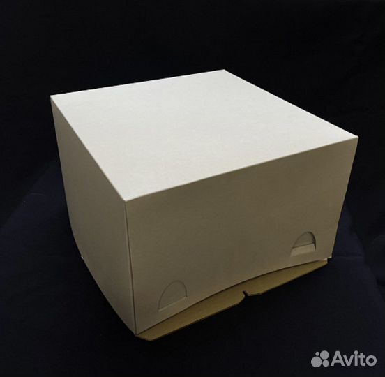 Упаковка коробка для торта крафт/пластик