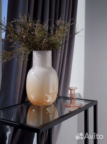 Ваза для цветов цветное опаловое стекло jysk