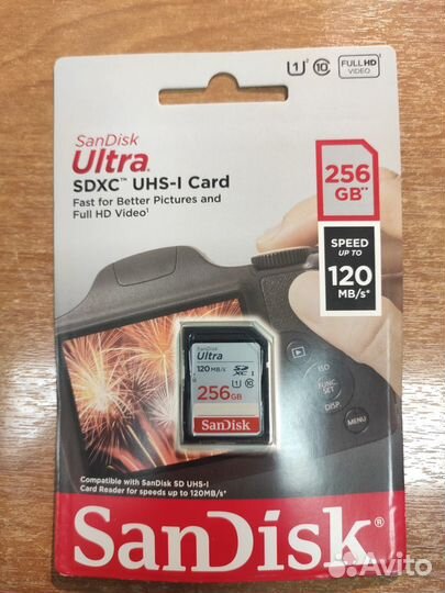 Карта памяти sdxcuhs-I Card 256GB