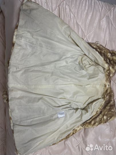 Шуба норковая 42 44 короткая бежевая