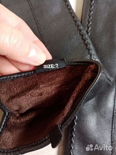 Перчатки женские кожаные 7 размер
