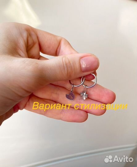 Серьги кольца серебро