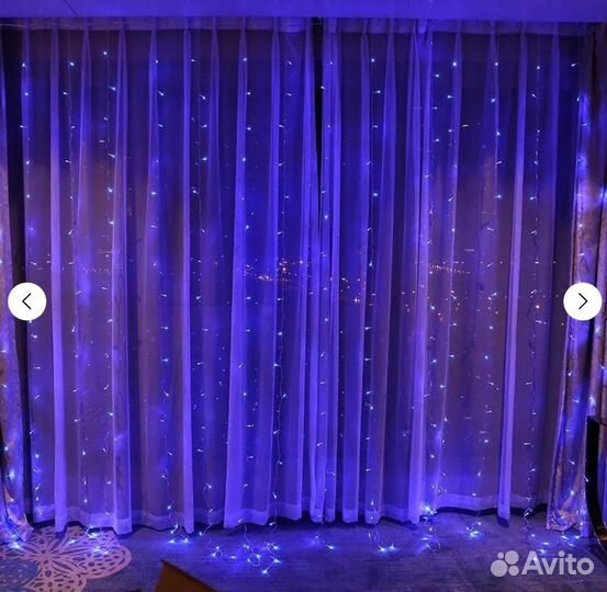 Гирлянда штора 3х3м новая
