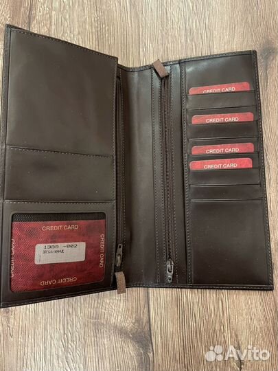 Новое портмоне, коричневая кожа, Western Union