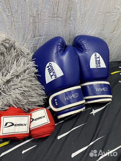 Боксерские перчатки green hill