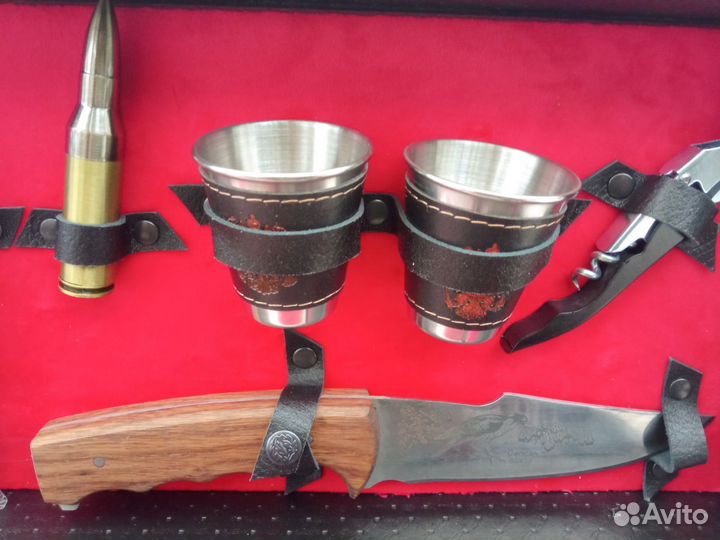 Шашлычный набор Кизляр новый в кожаном кейсе