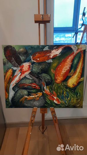 Картина рыбы Карпы Кои