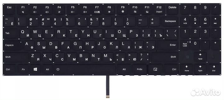 Клавиатура lenovo Legion Y540-15IRH с белой подсве