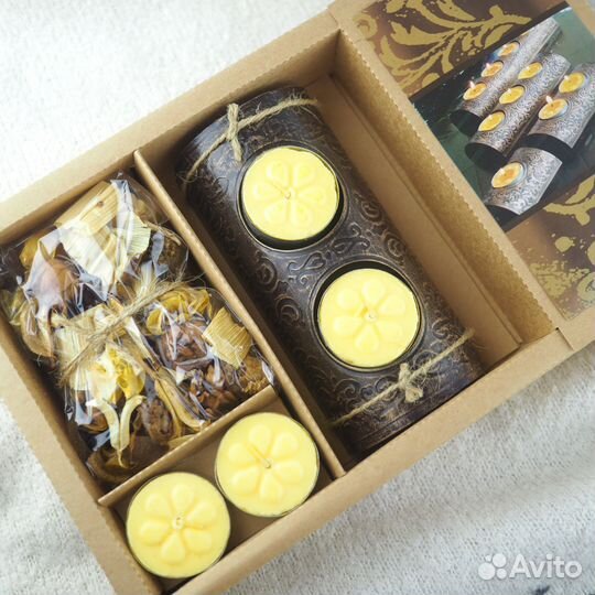 Подарочный набор (саше подсвечник и свечи) Sangarа