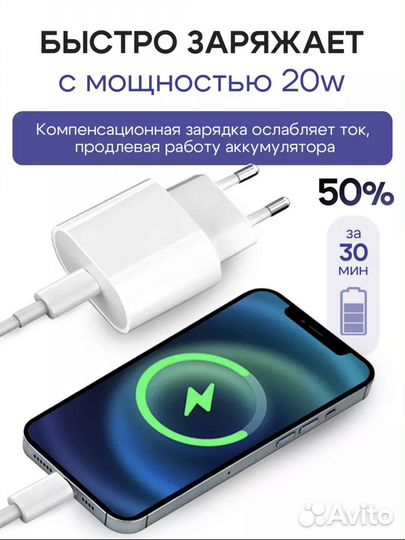 Быстрая зарядка для iPhone 20w