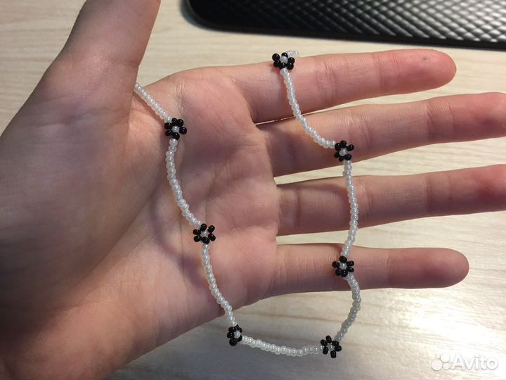 Чокер и браслет из бисера