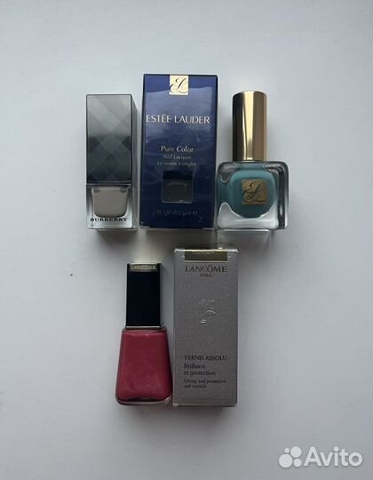 Лак для ногтей Burberry, estee lauder, lancome