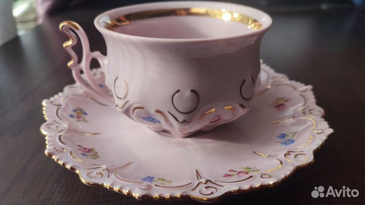 Чешский розовый фарфор