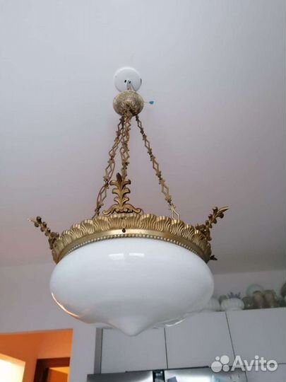 Старинная люстра сталинский ампир на цепях