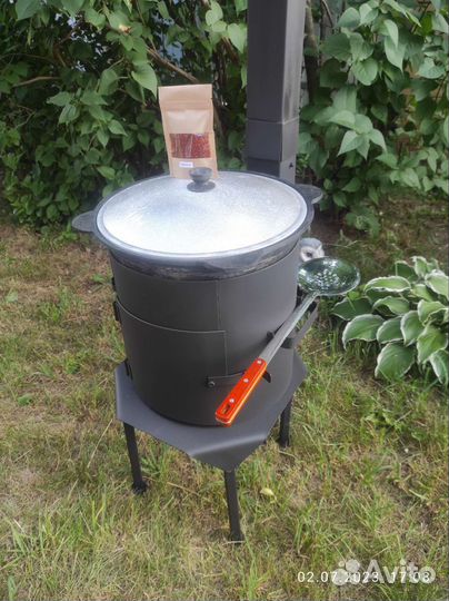 Комплект печь 3мм+казан 8,10,12 литров+шумовка