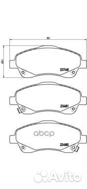 Колодки тормозные дисковые передн. toyota avens