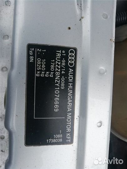 Разбор на запчасти Audi TT