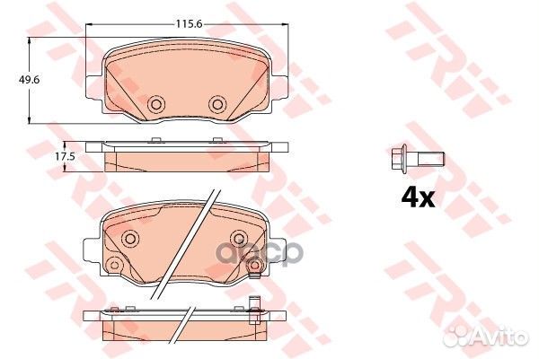 Колодки торм диск к-т fiat 500x jeep renegade