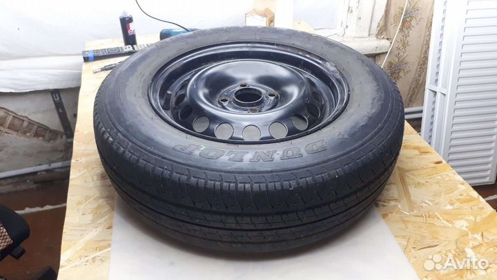 Штампованный диск на киа Рио 2 с резиной