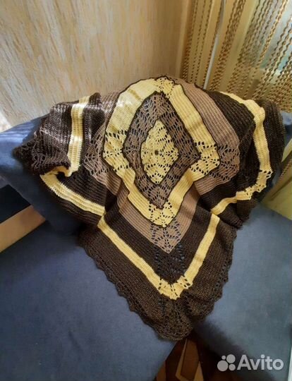 Ручной работы плед, покрывало, накидка, одеяло