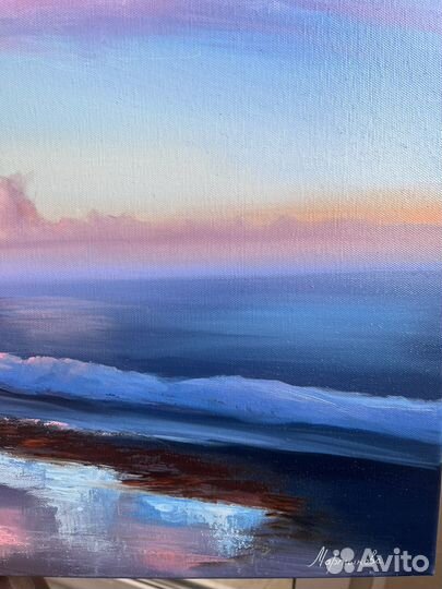 Картина маслом море