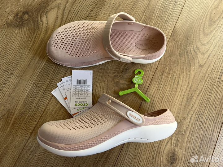 Crocs новые сабо Literide 360 Argile Rose 37