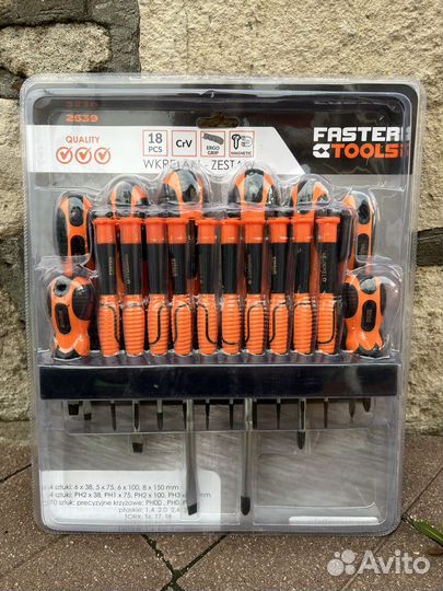 Набор отверток faster tools extra 18 шт