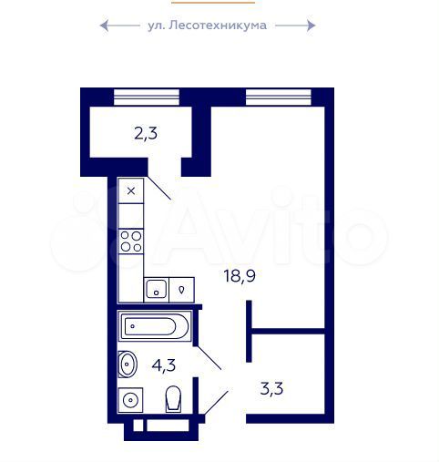 Квартира-студия, 31,3 м², 2/16 эт.