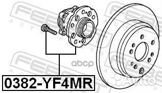 Ступица колеса зад прав/лев 0382YF4MR Febest